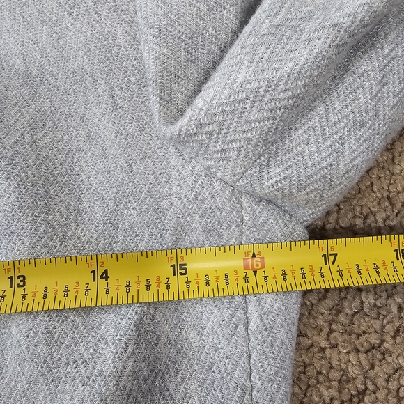 Zara Basic sGray Coat Herringbone Jacket Zip Up Pockets Sz S - Picture 7 of 10